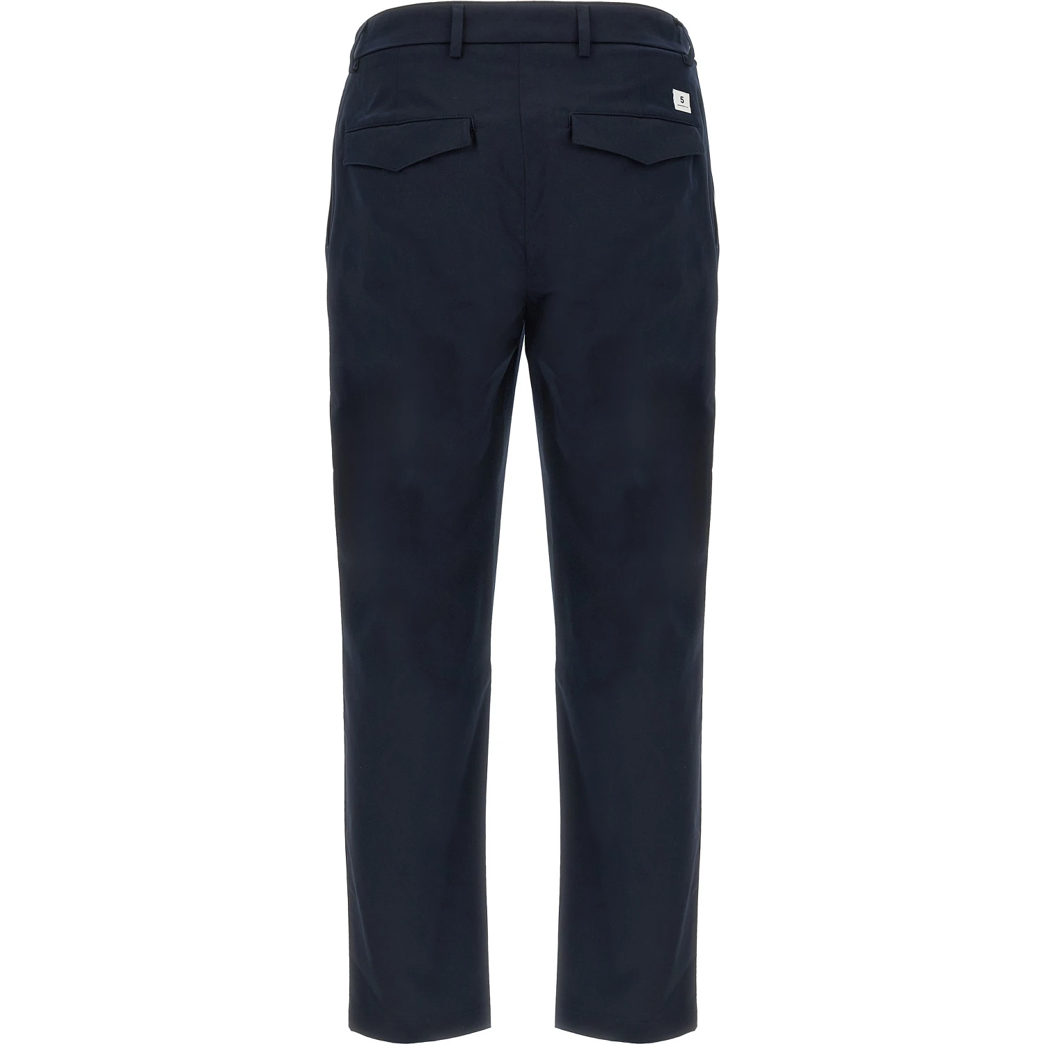 Blue Cotton Casual Pants