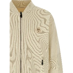 Beige Polyamide Bomber