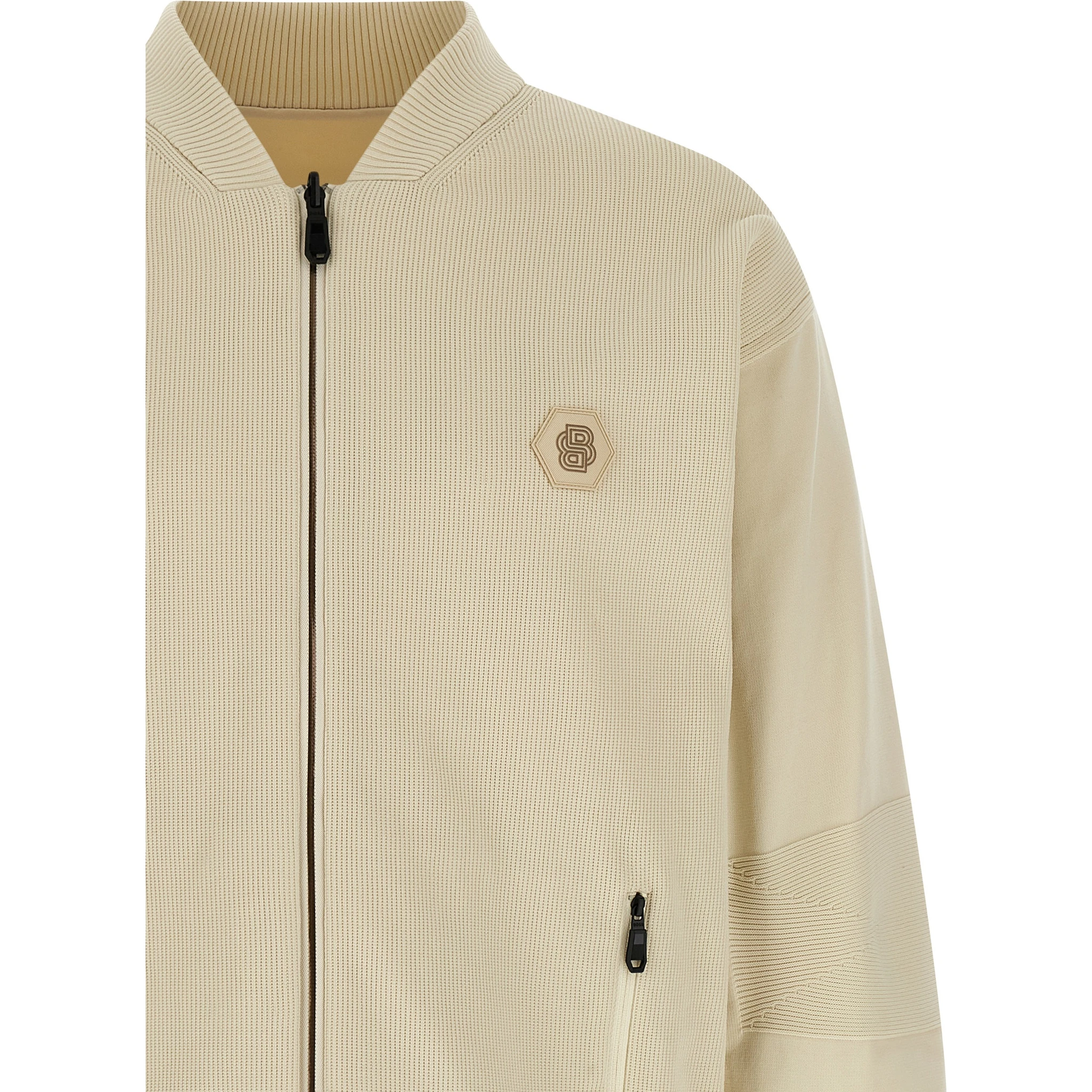 Beige Polyamide Bomber