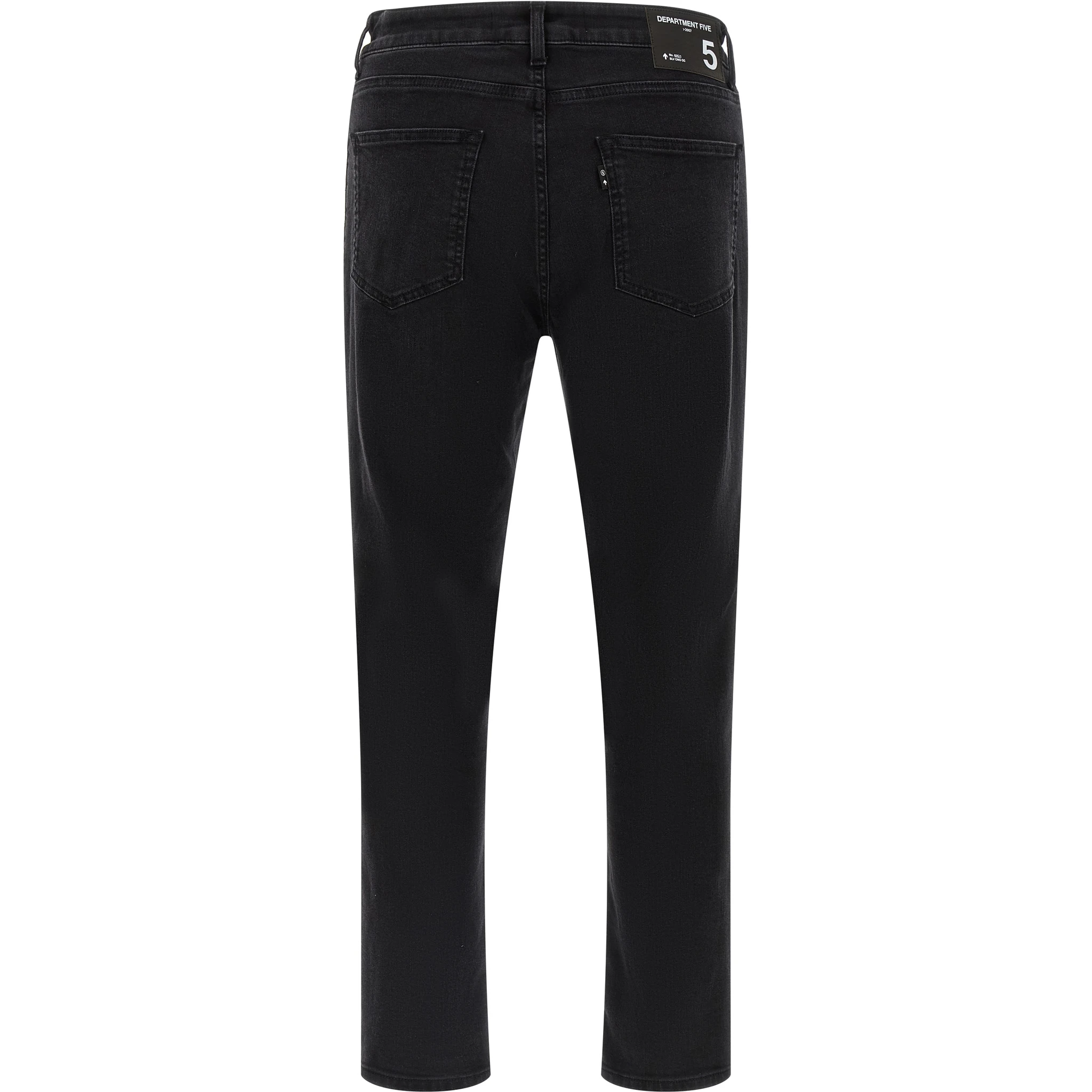 Black Cotton Cropped Jeans