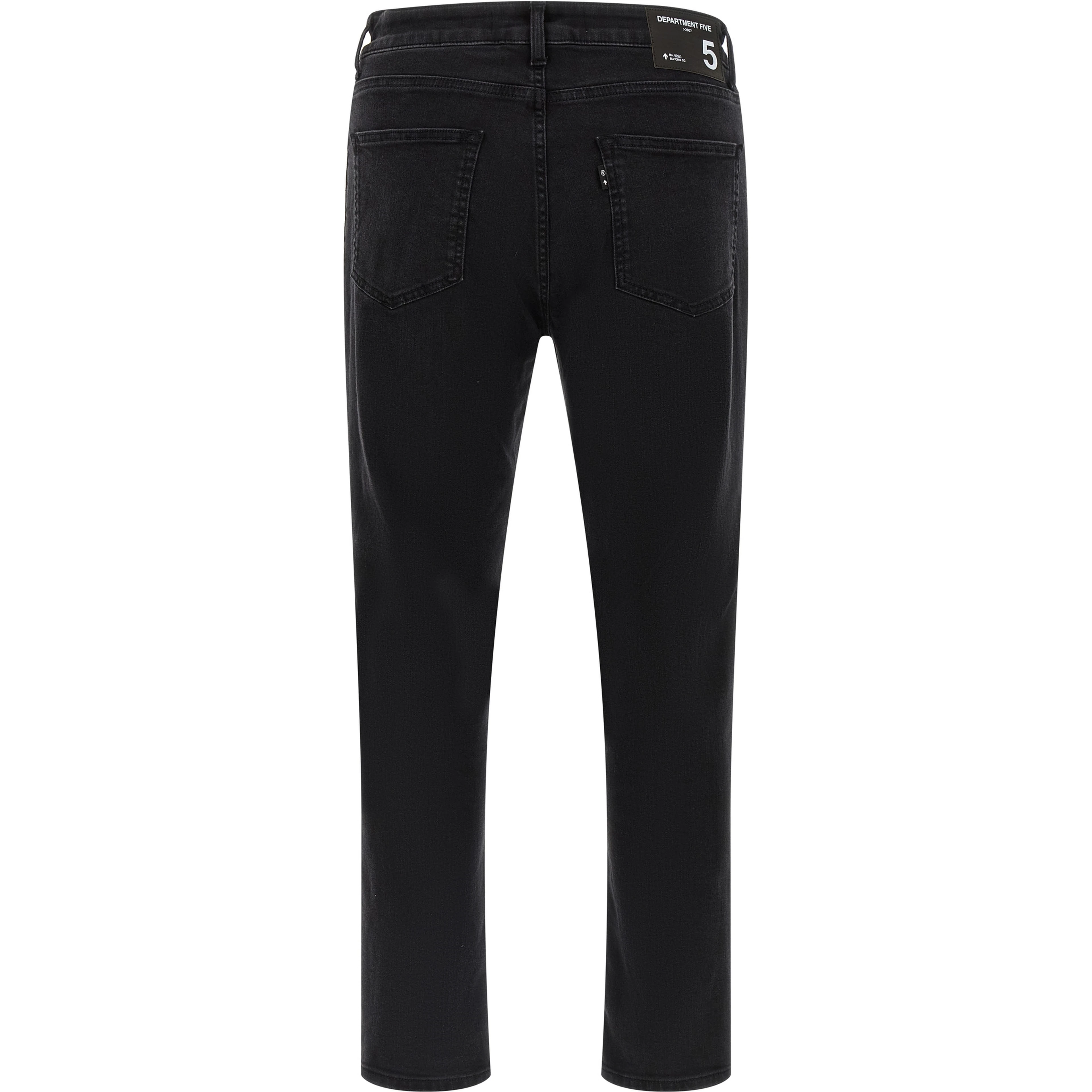 Black Cotton Cropped Jeans