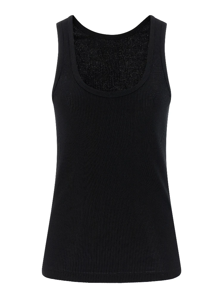 Black Cotton Tank Tops