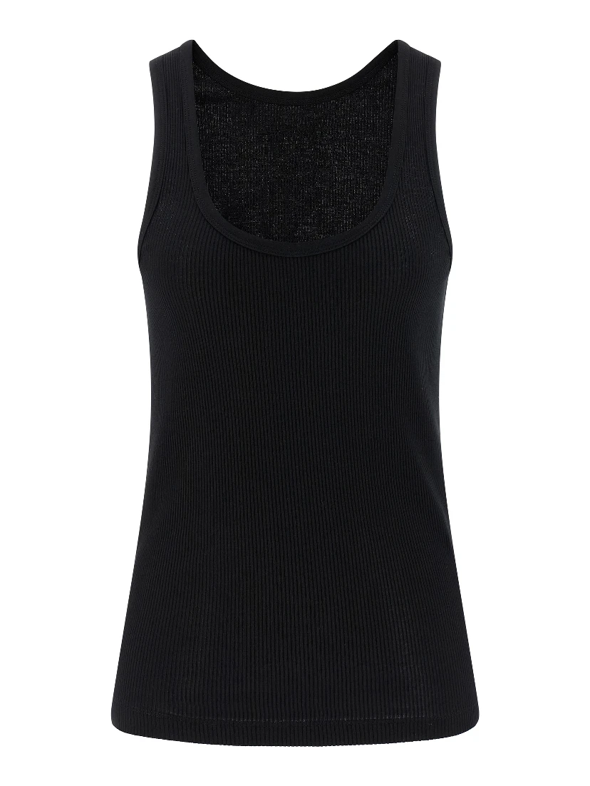Black Cotton Tank Tops