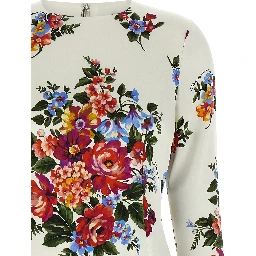 White Viscose Midi Dress