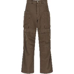 Brown Cotton Cargo Pants
