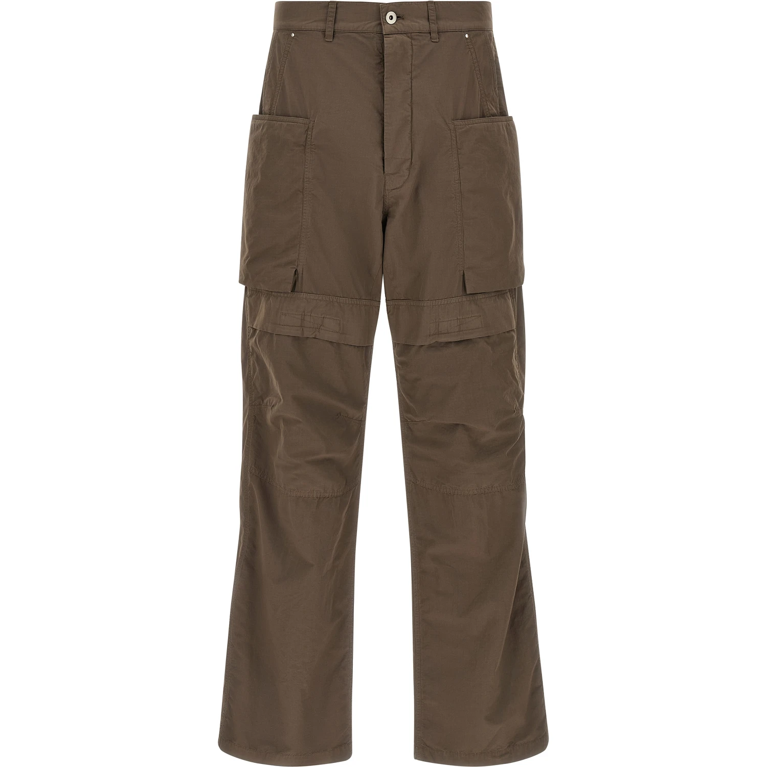 Brown Cotton Cargo Pants