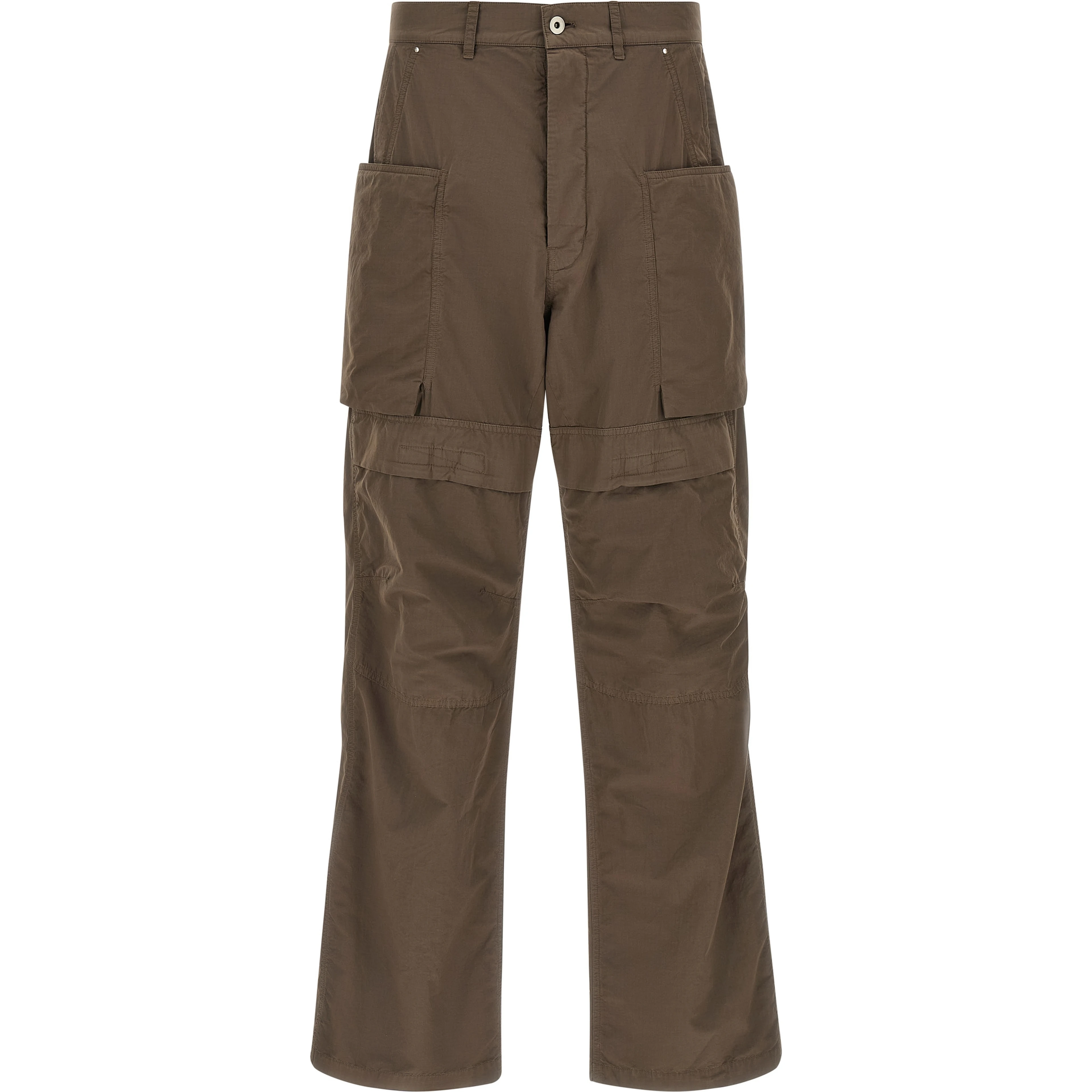 Brown Cotton Cargo Pants