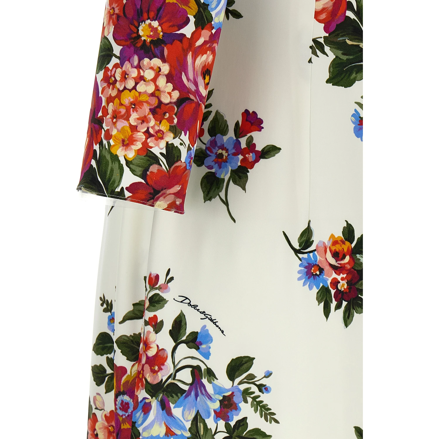 White Viscose Midi Dress