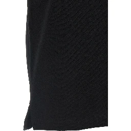 Black Cotton Polo Shirt