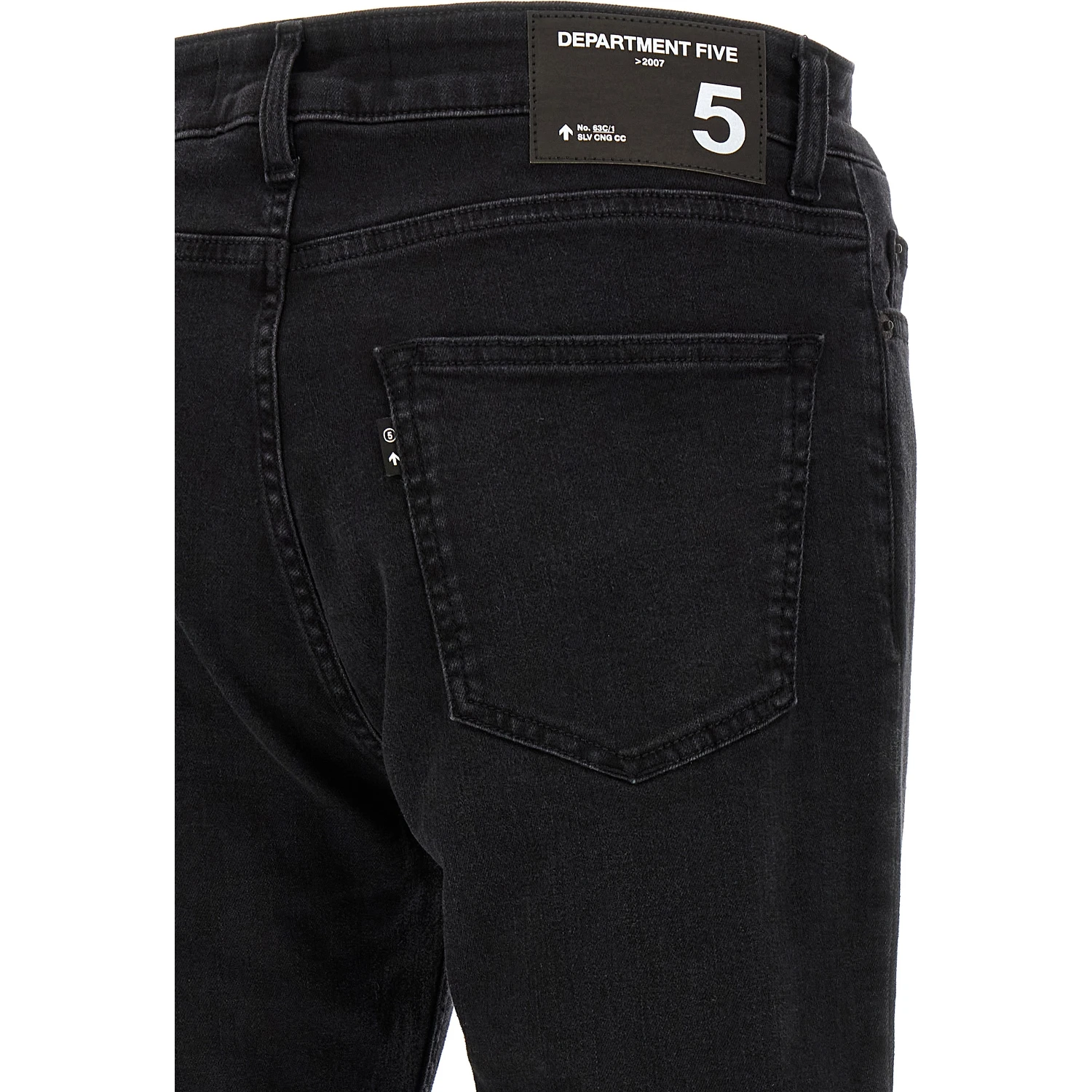 Black Cotton Cropped Jeans