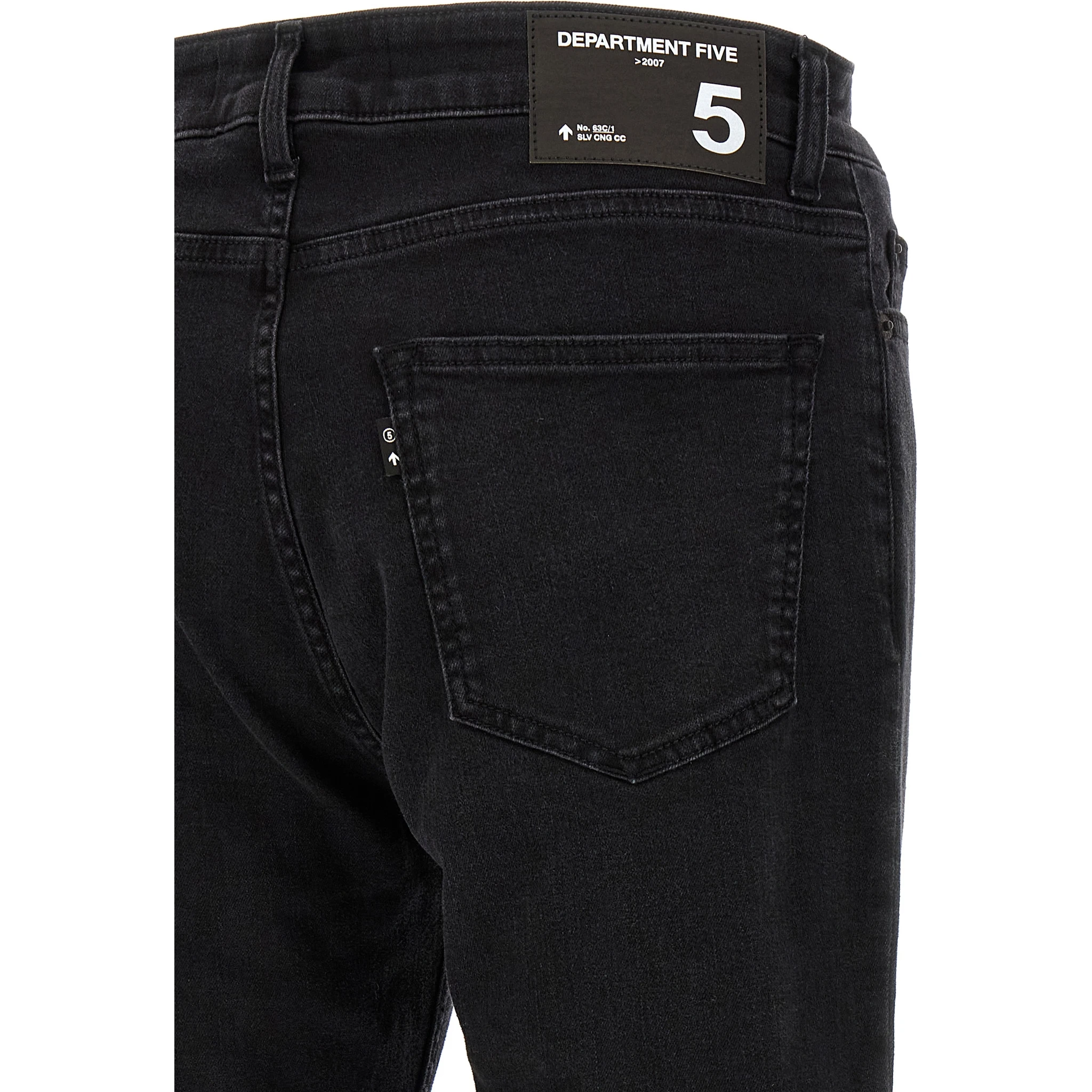 Black Cotton Cropped Jeans