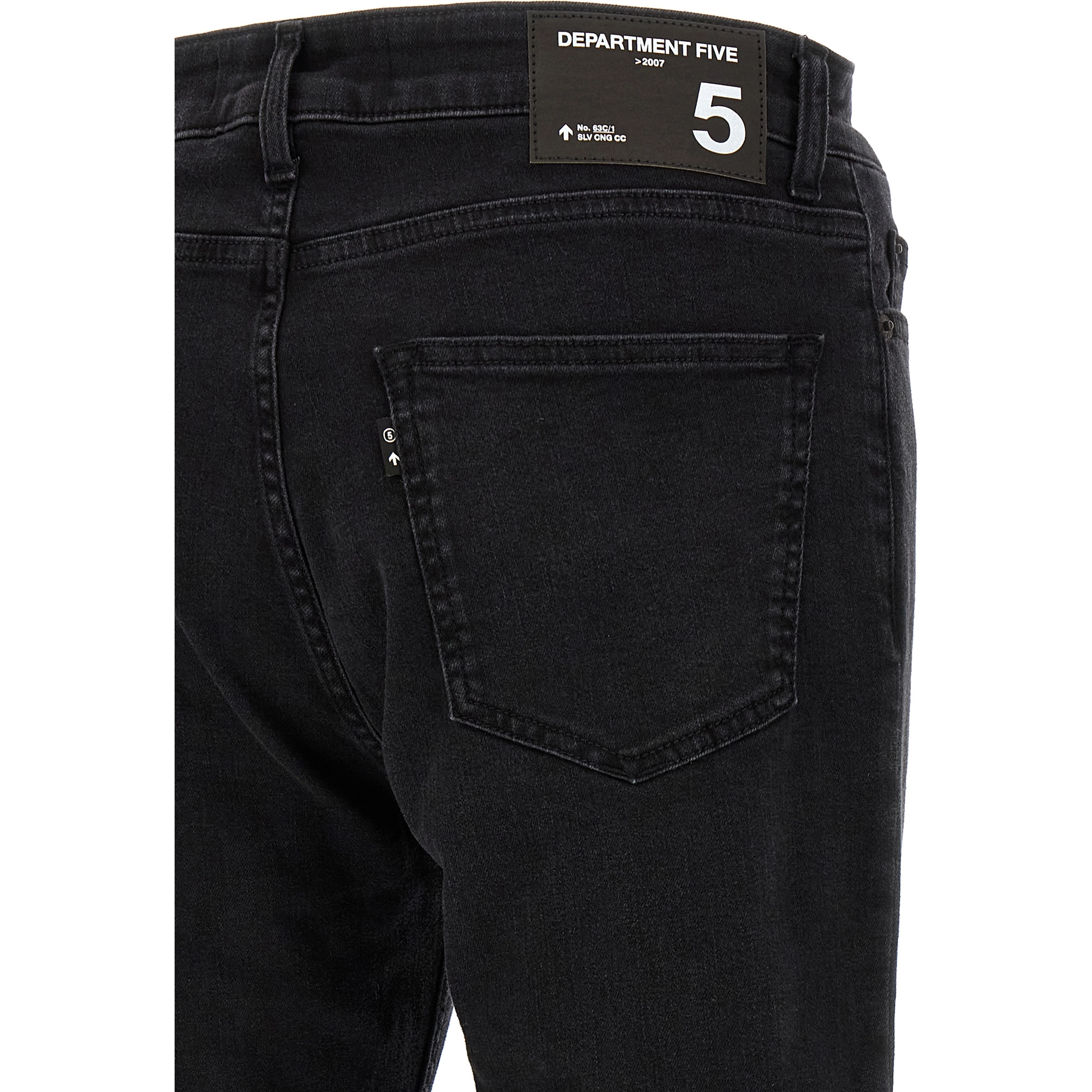Black Cotton Cropped Jeans