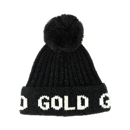 Black Marabou Beanie