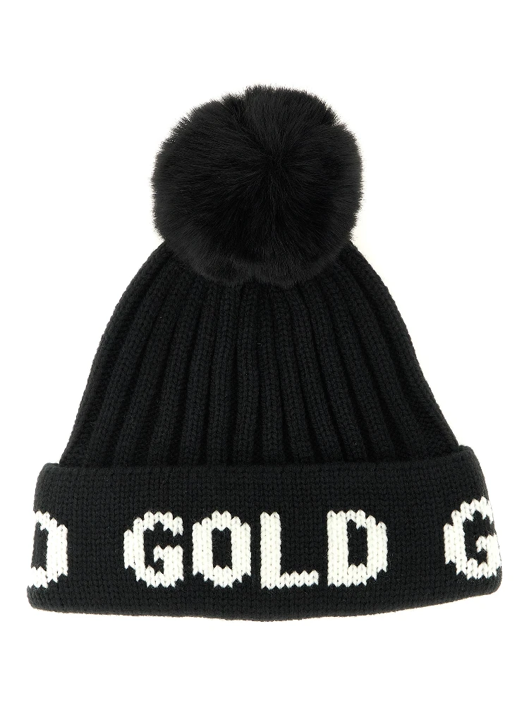 Black Marabou Beanie