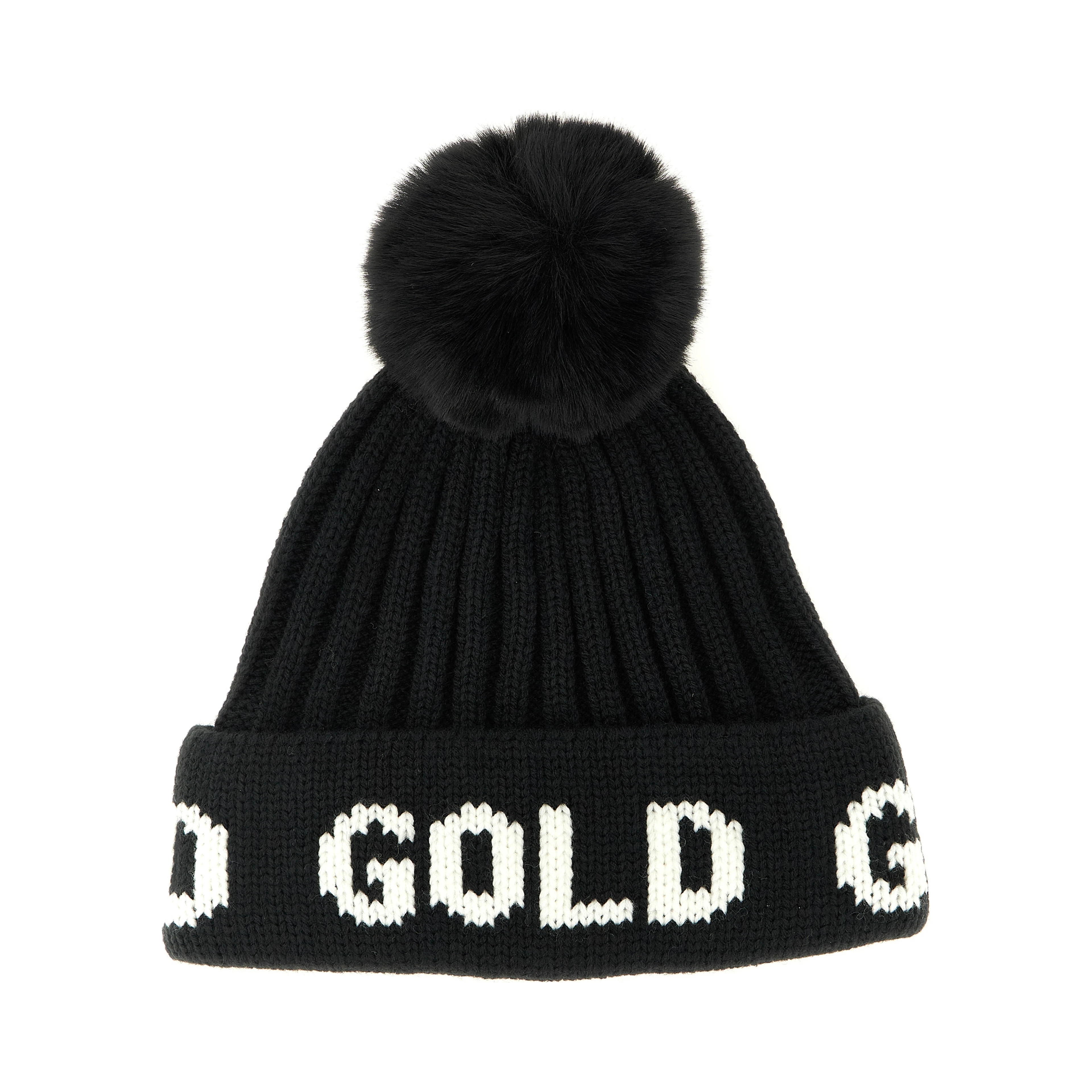 Black Marabou Beanie