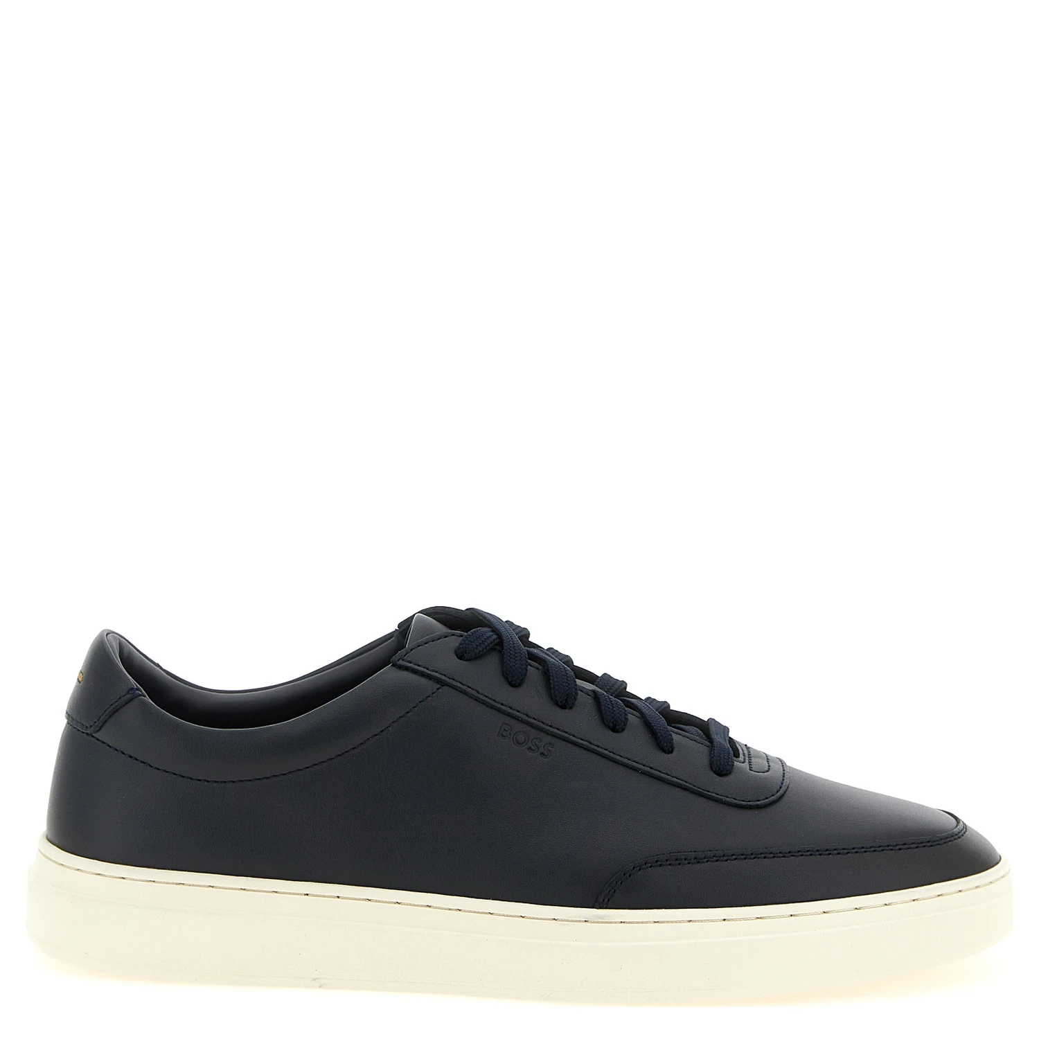Blue Cowhide Low Top Sneakers