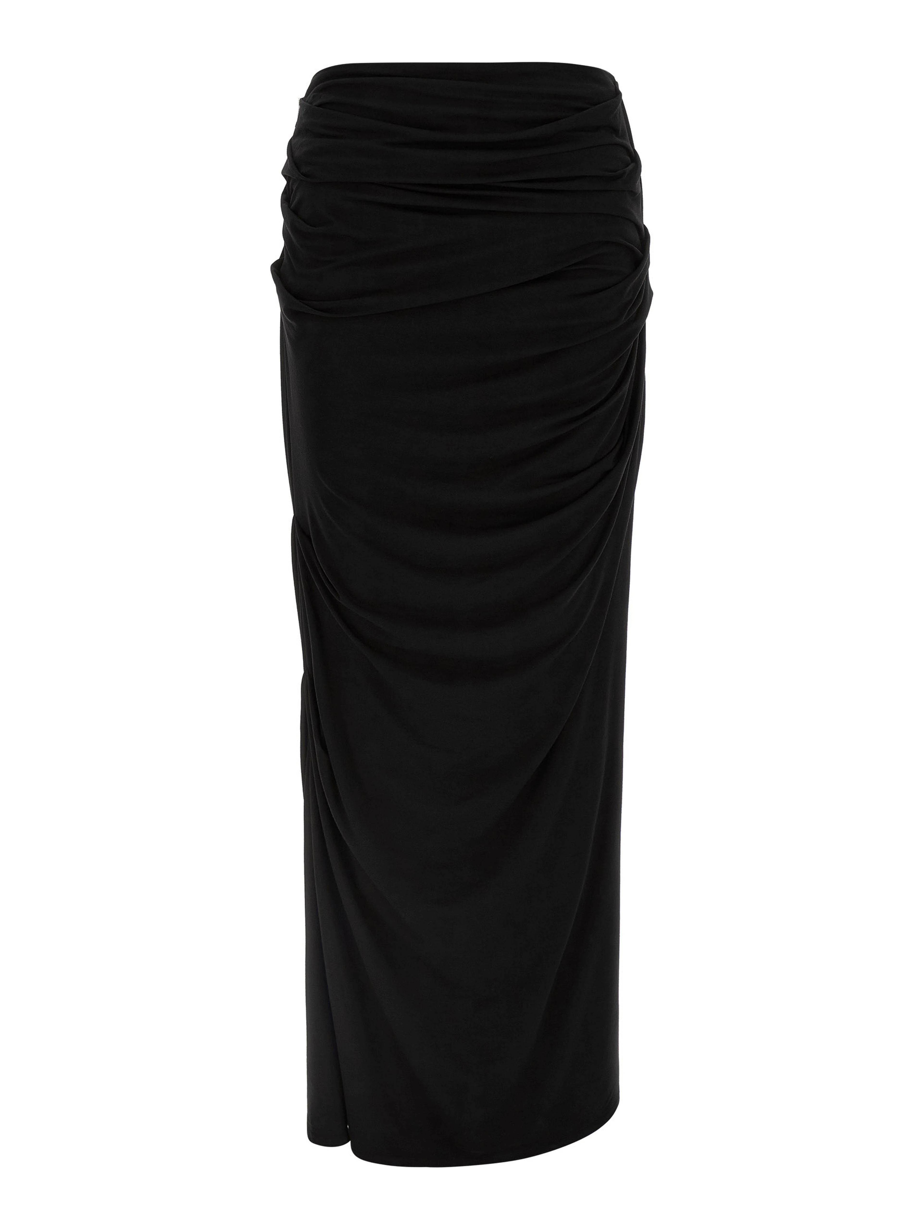 Black Viscose Mini Skirt