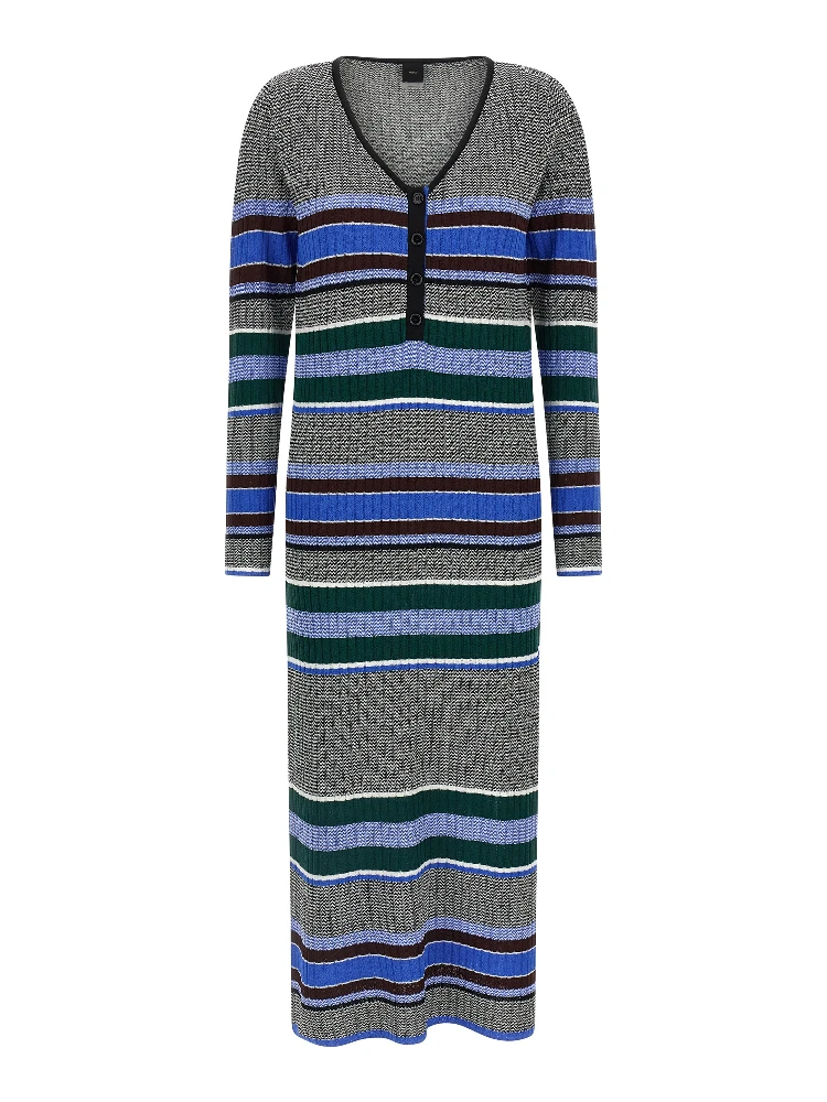 Multicolor Viscose Long Dress