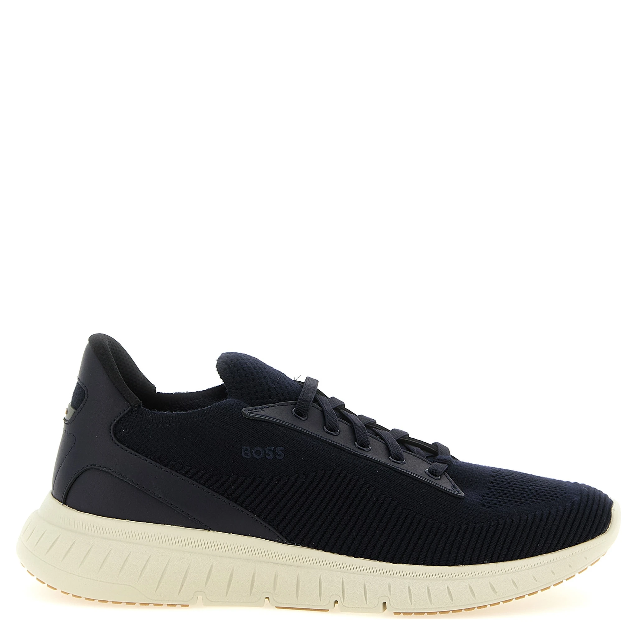 Blue Cowhide Athletic Sneakers