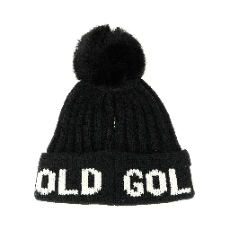 Black Marabou Beanie
