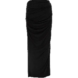 Black Viscose Mini Skirt
