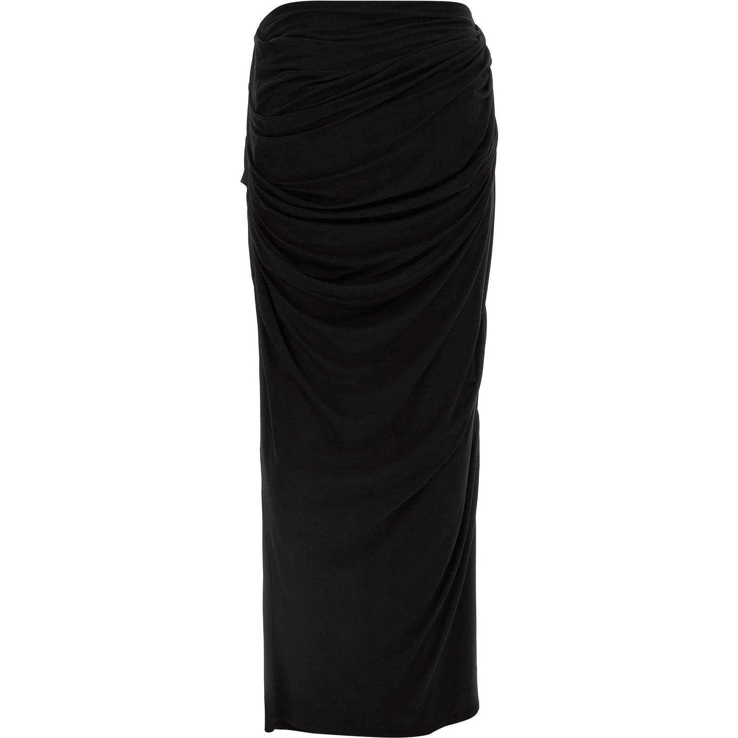 Black Viscose Mini Skirt