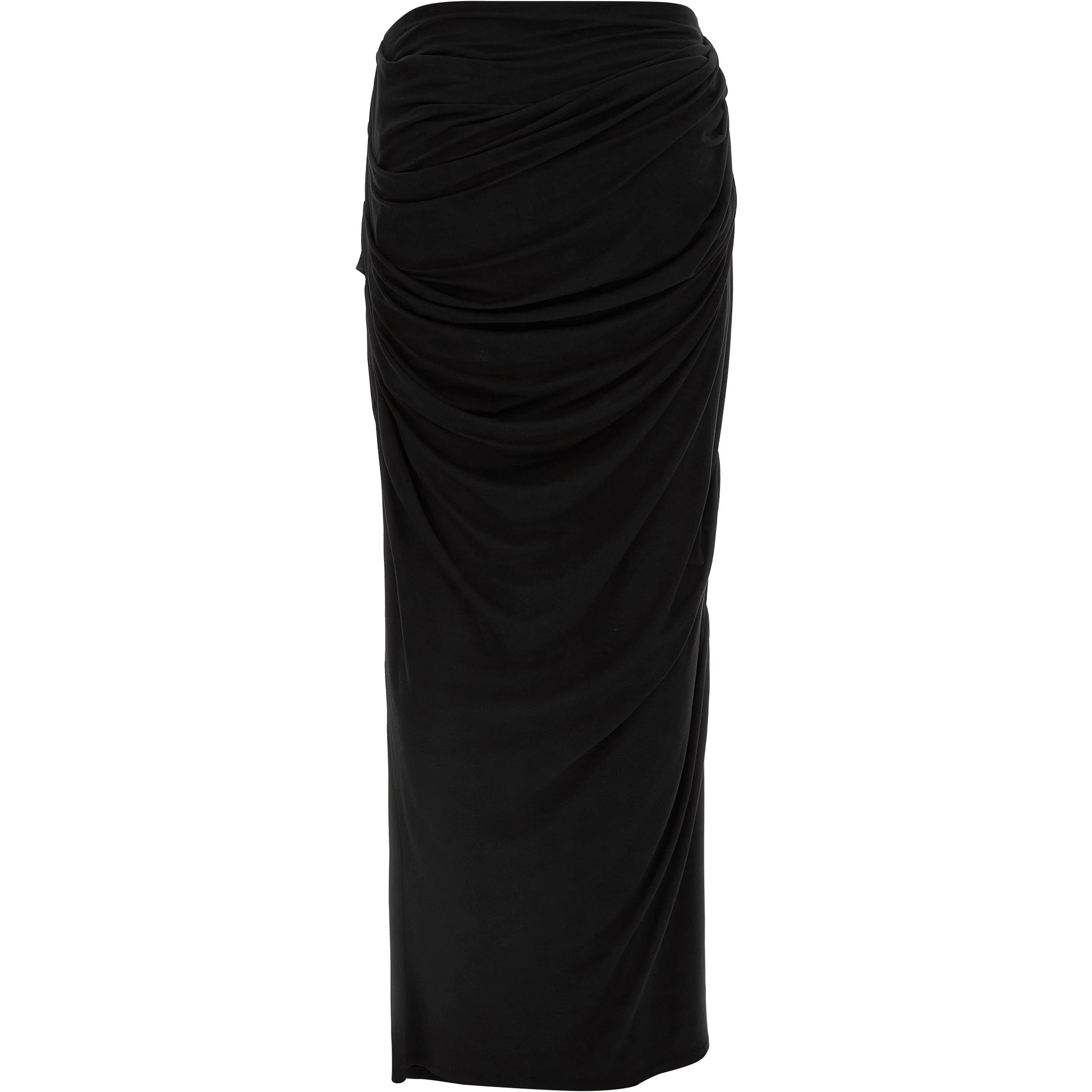 Black Viscose Mini Skirt