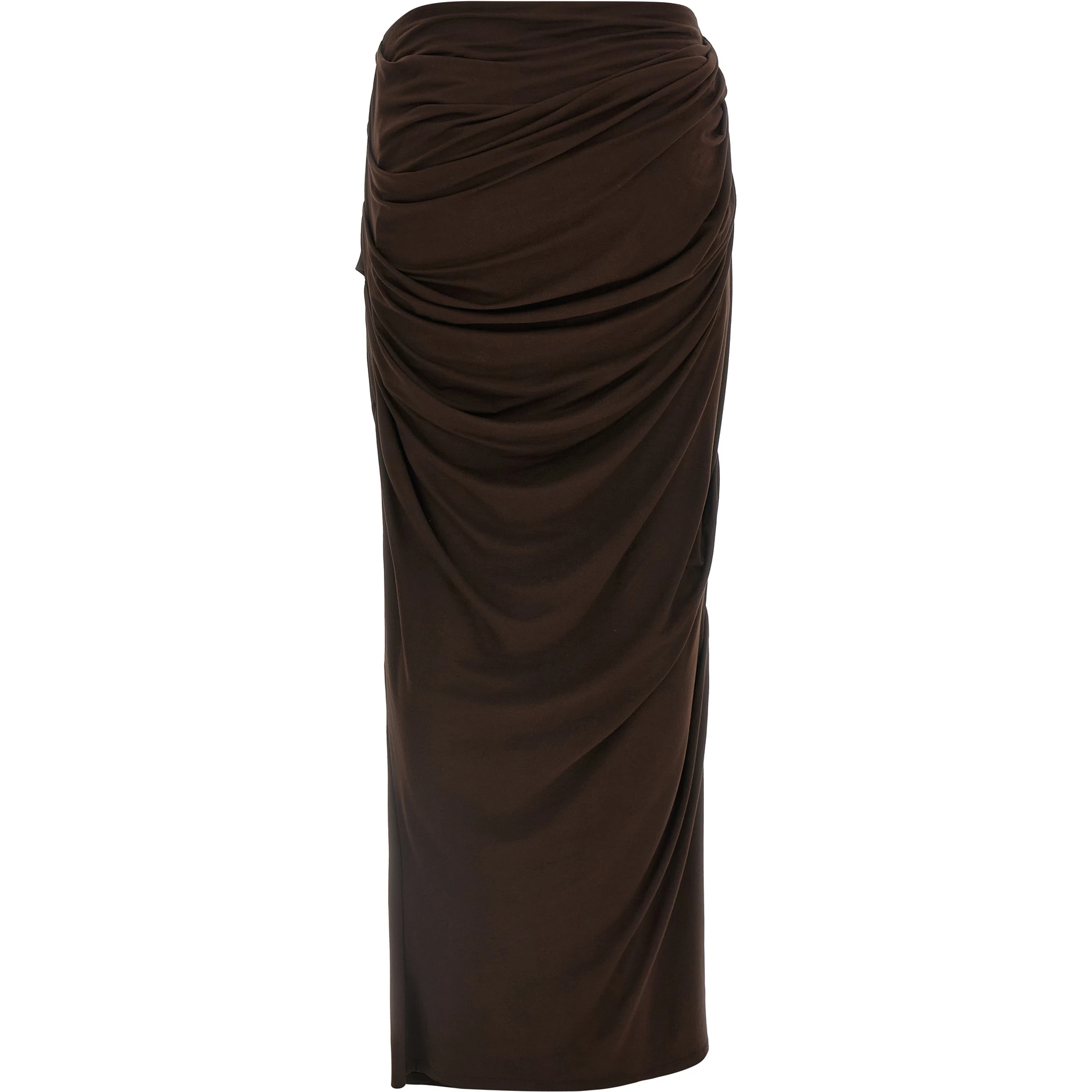 Brown Viscose Mini Skirt