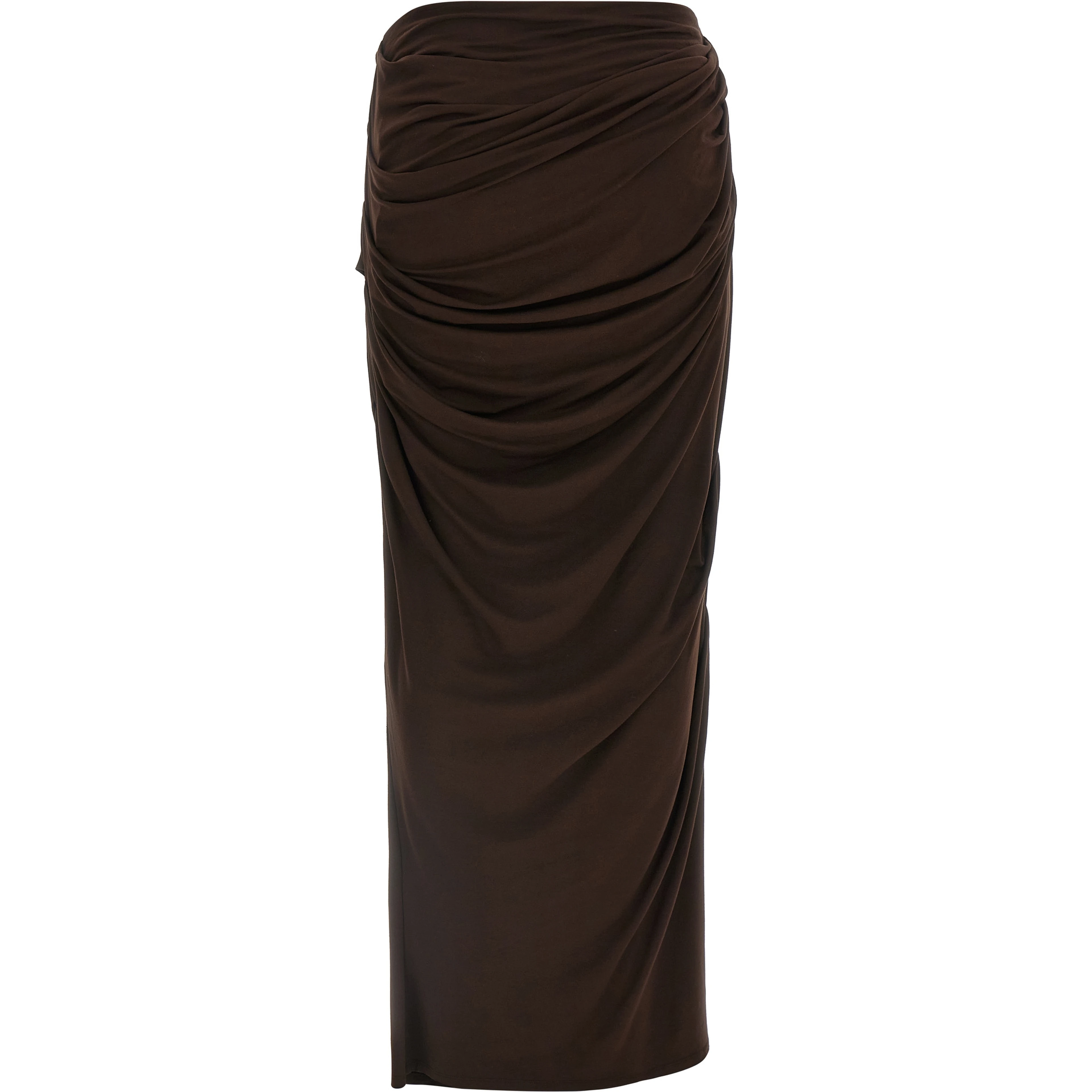 Brown Viscose Mini Skirt
