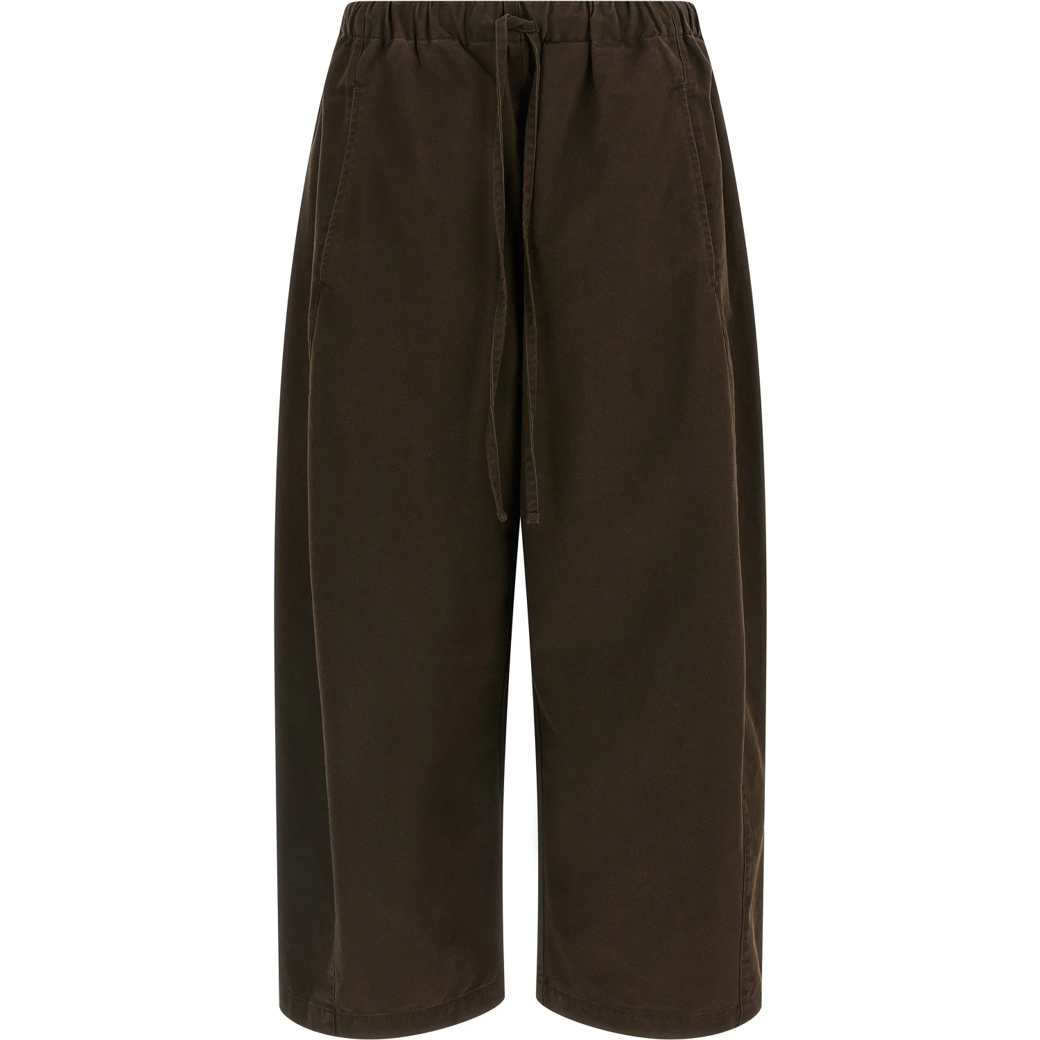Brown Cotton Casual Pants