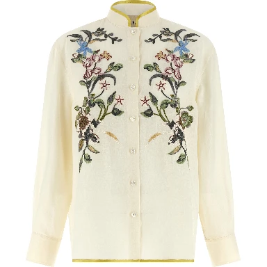 Beige Linen Blouse