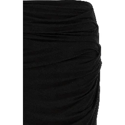 Black Viscose Mini Skirt