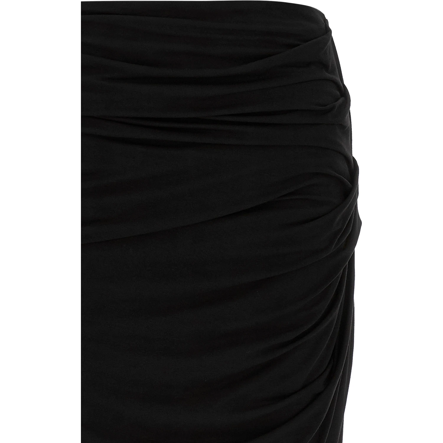 Black Viscose Mini Skirt