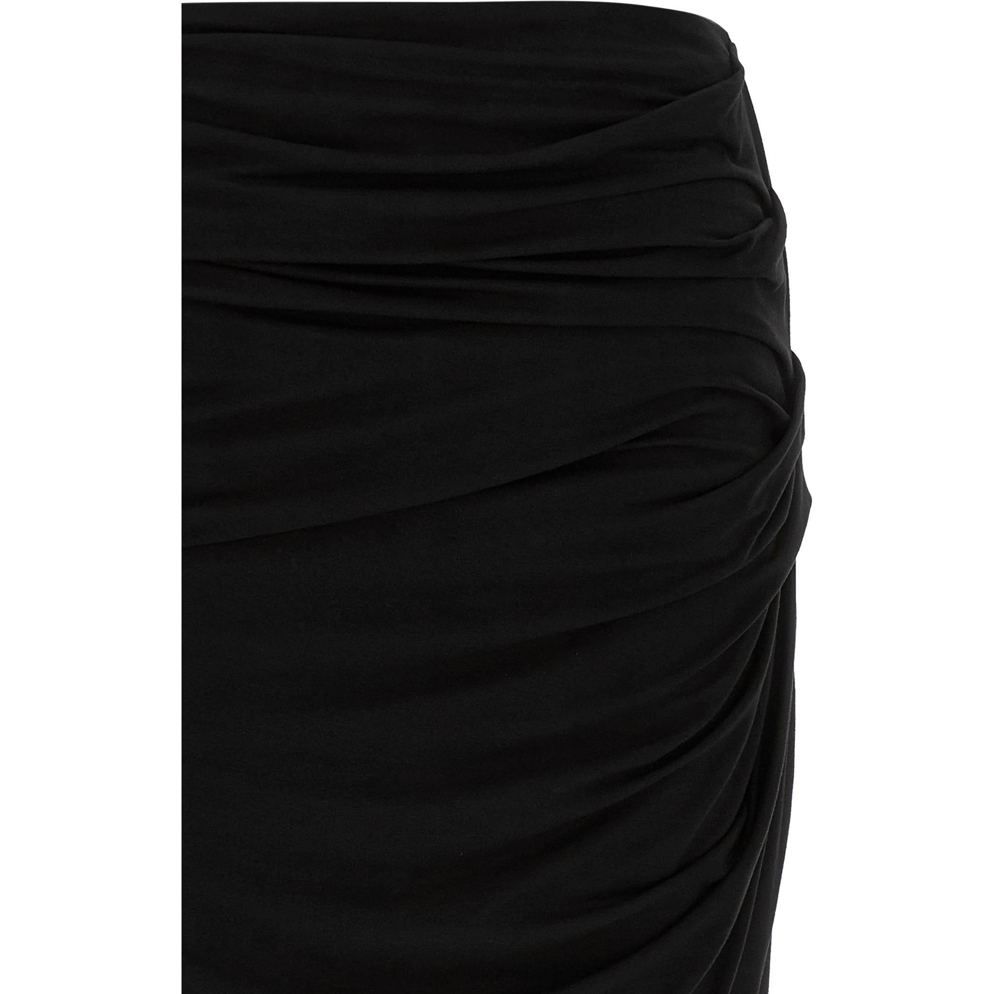 Black Viscose Mini Skirt