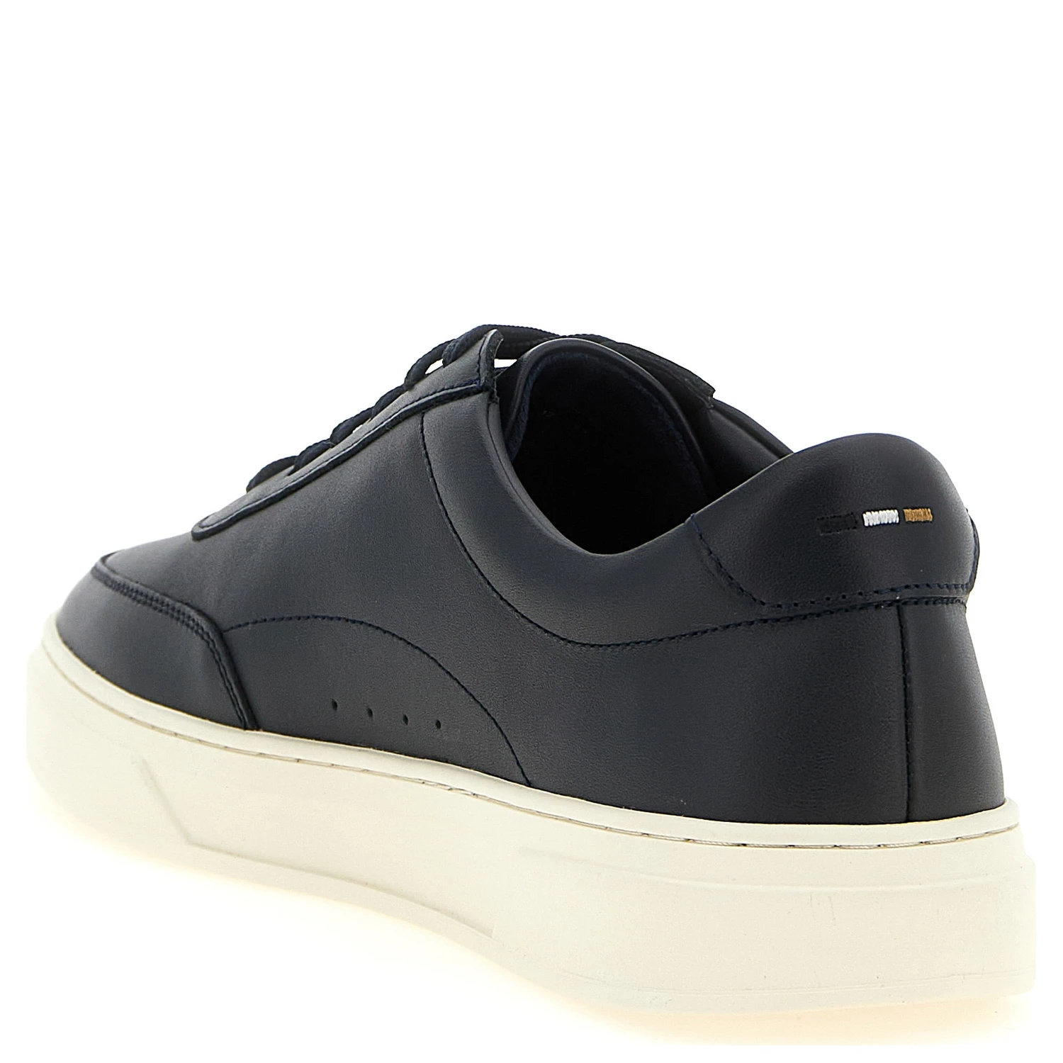 Blue Cowhide Low Top Sneakers
