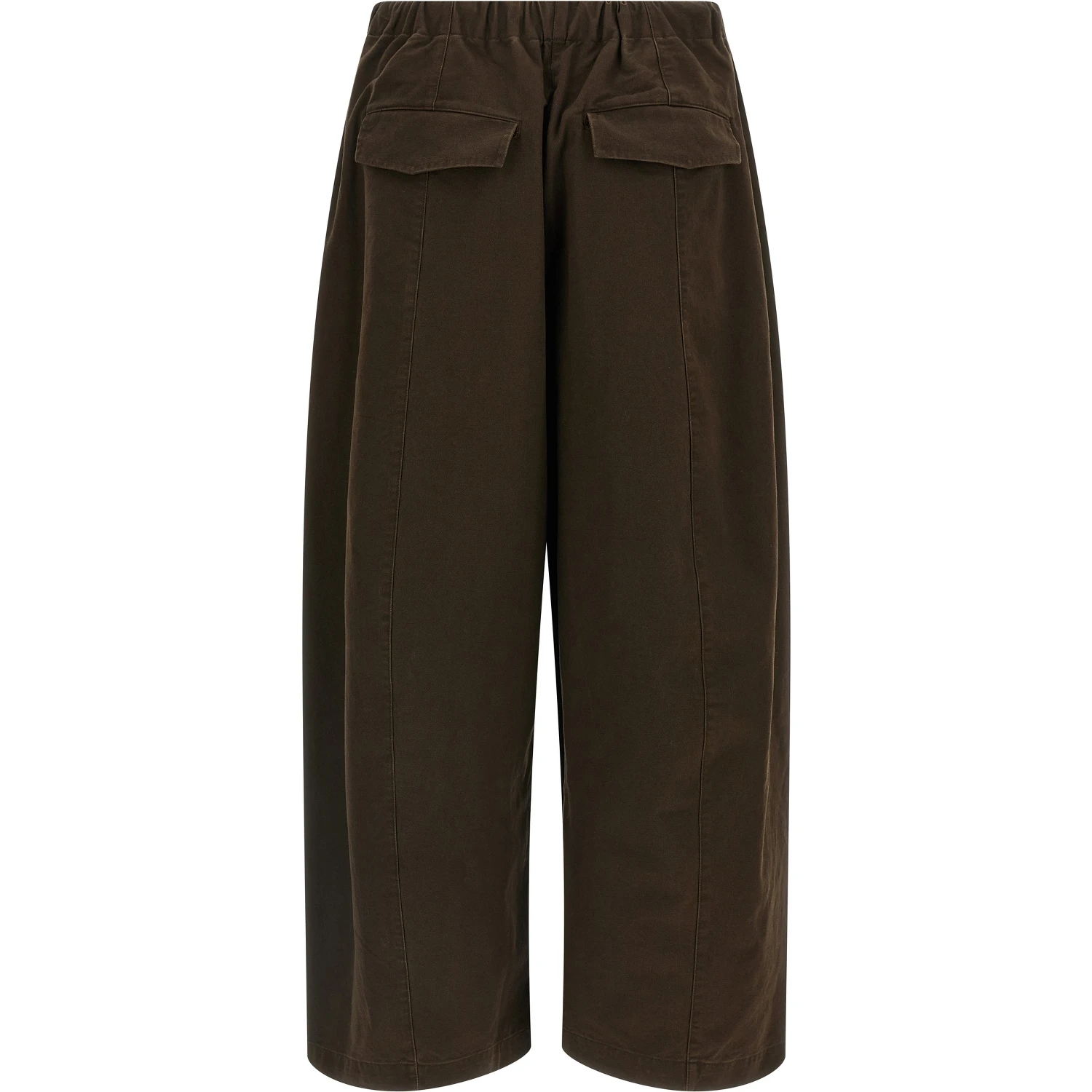 Brown Cotton Casual Pants