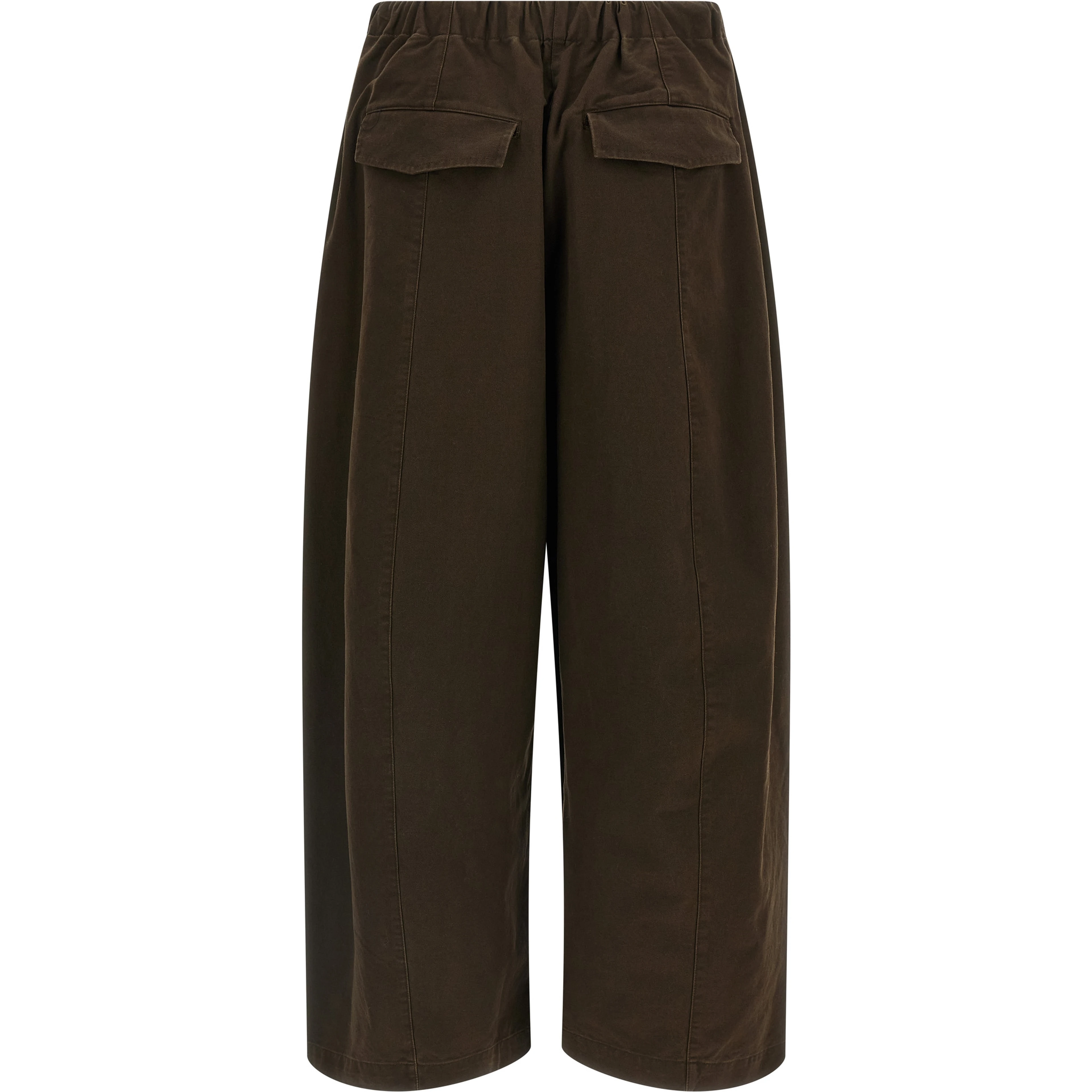 Brown Cotton Casual Pants