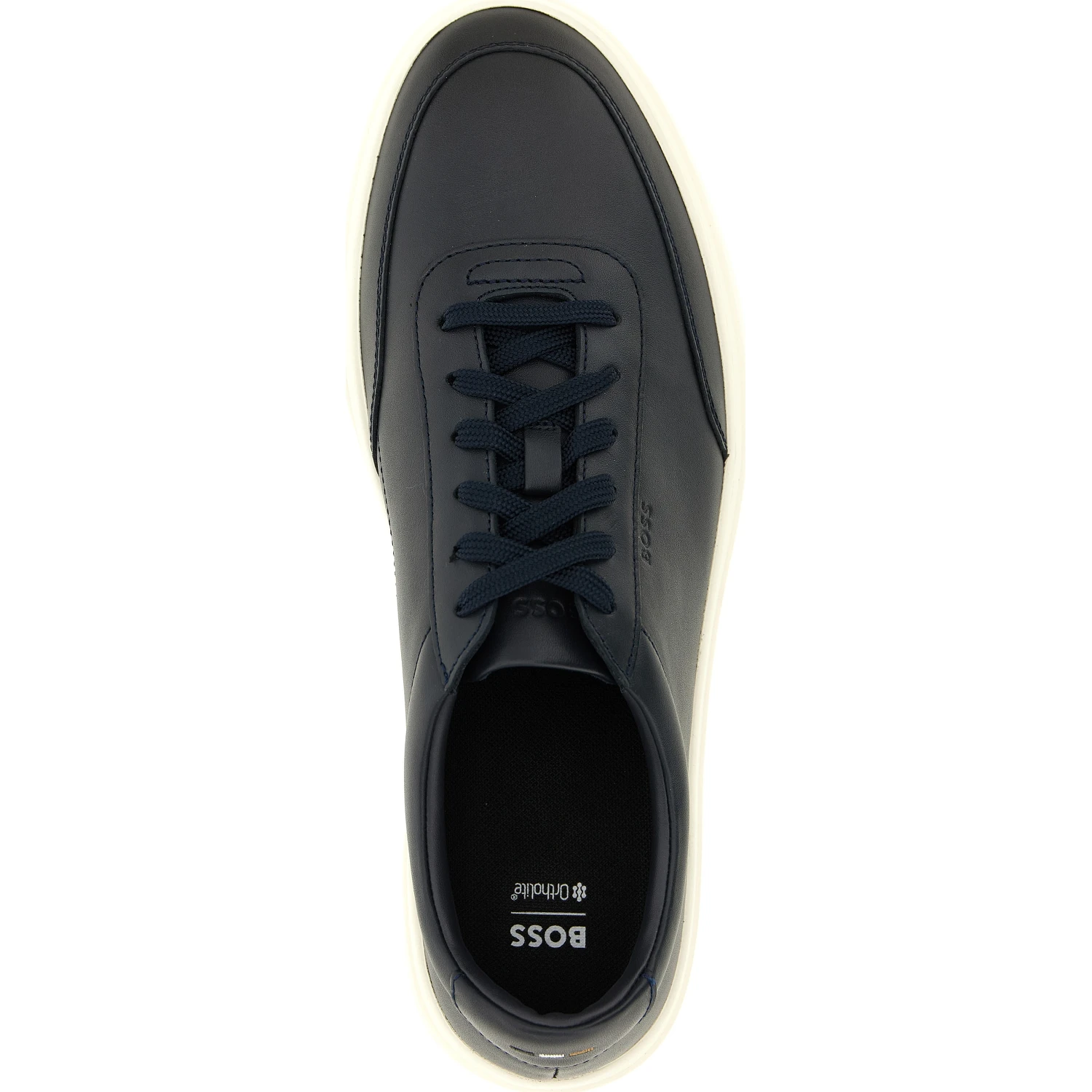 Blue Cowhide Low Top Sneakers
