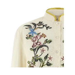 Beige Linen Blouse