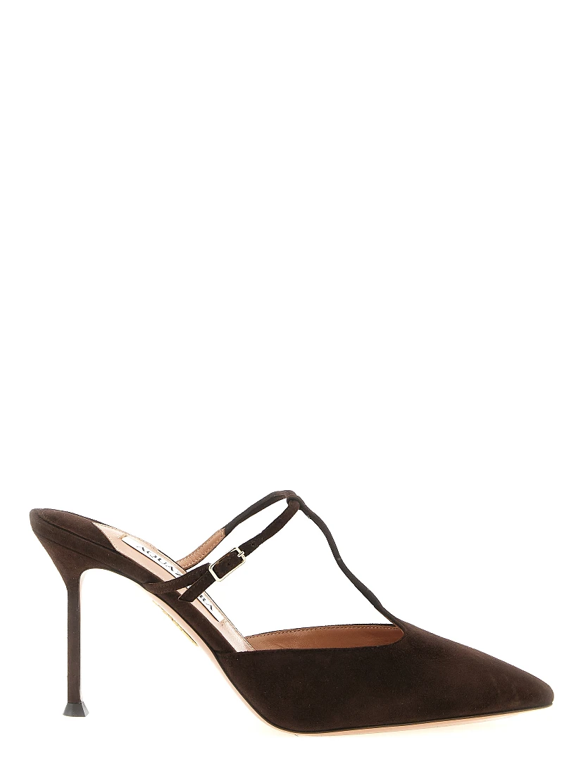 Brown Goatskin High Heel Pumps