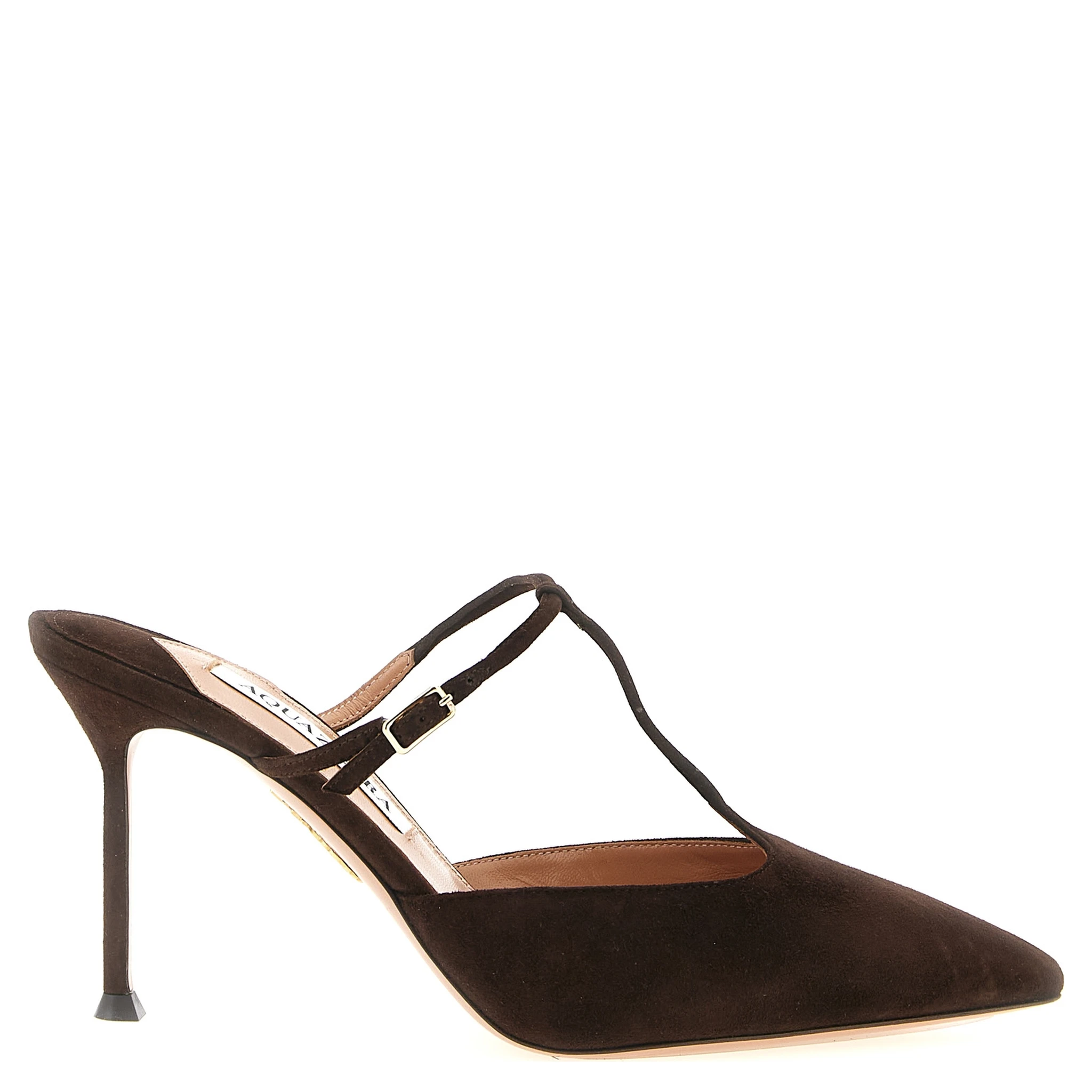 Brown Goatskin High Heel Pumps