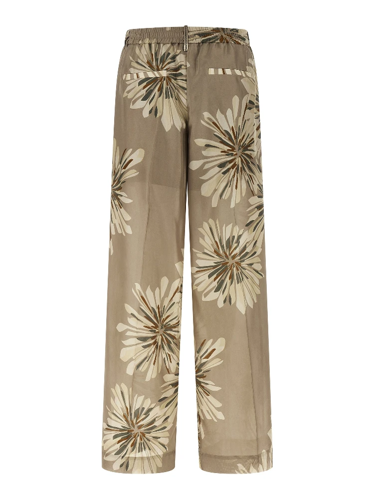 Bicolor Silk Casual Pants alternative