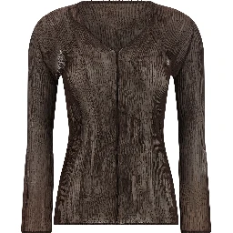 Brown Polyester Blouse