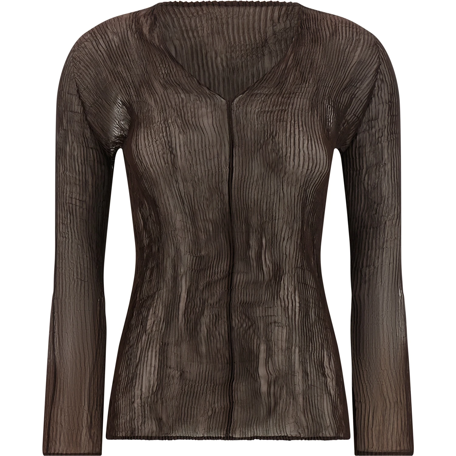 Brown Polyester Blouse