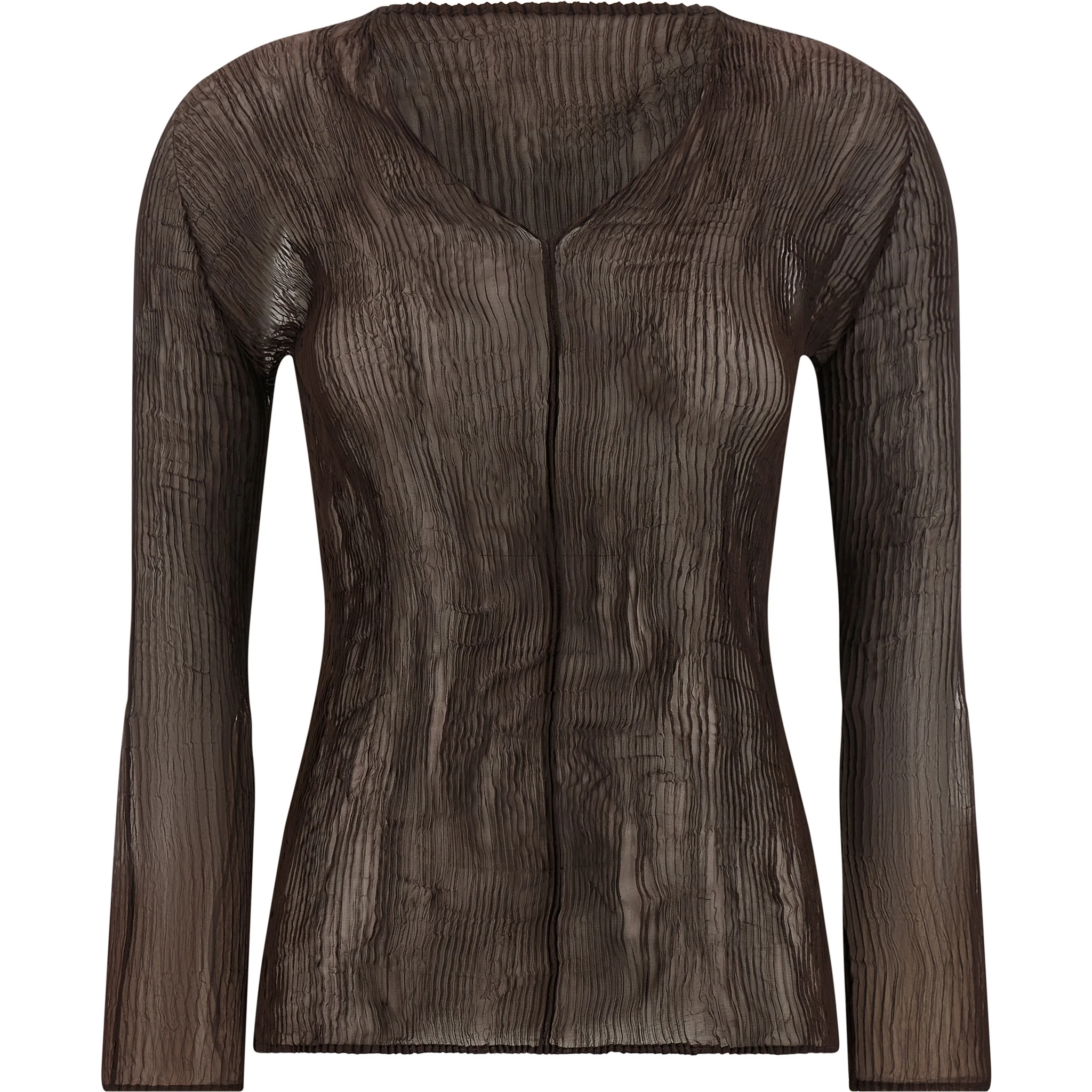 Brown Polyester Blouse