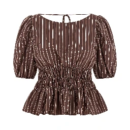 Brown Viscose Pattern Shirt