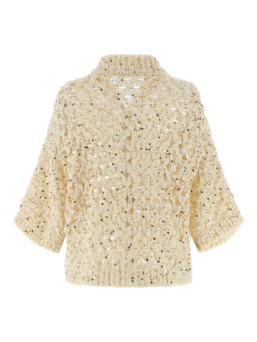 Beige Cotton Cardigan