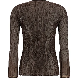 Brown Polyester Blouse