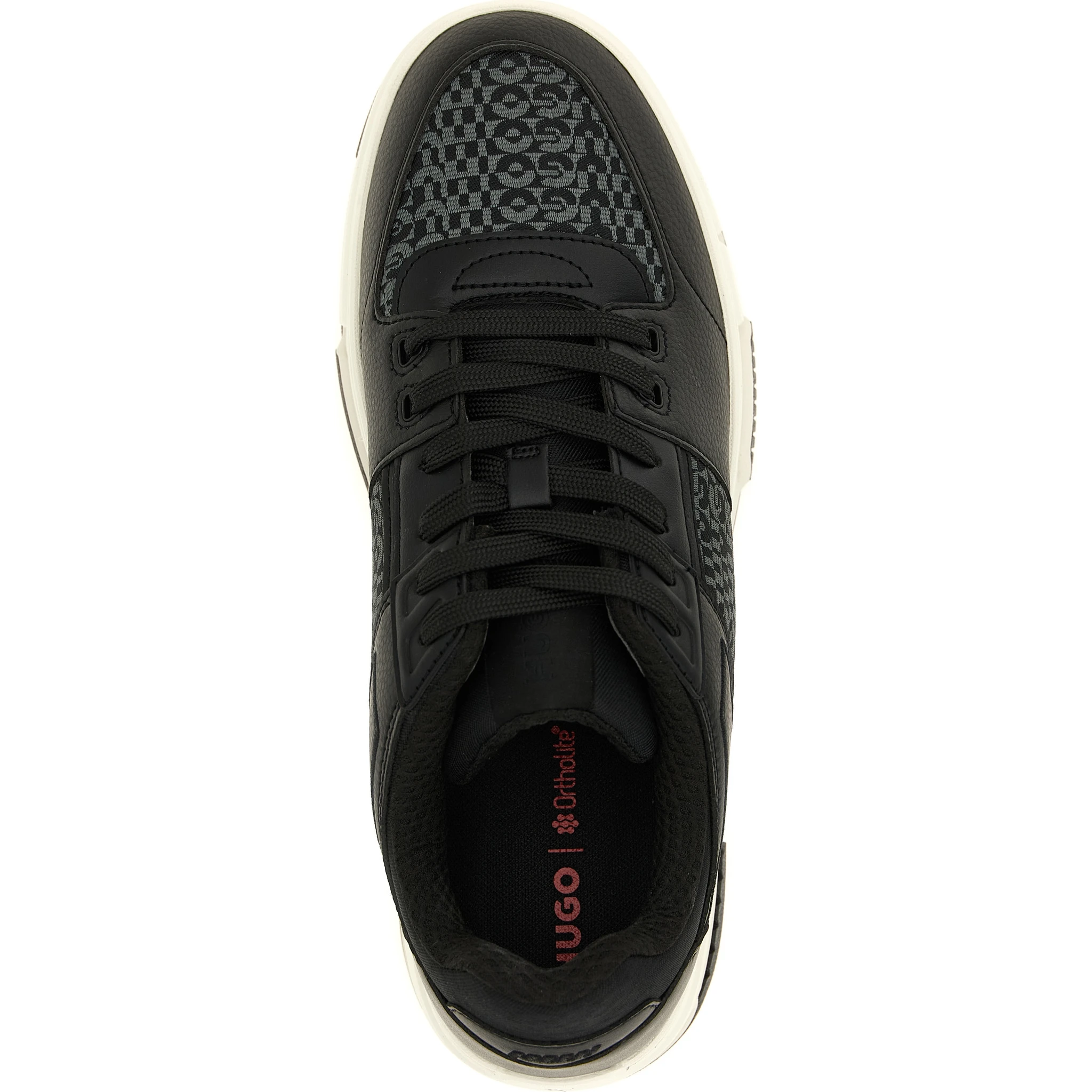 Black Polyester Low Top Sneakers