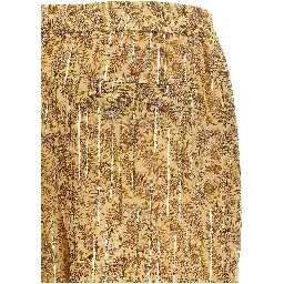 Multicolor Silk Casual Pants